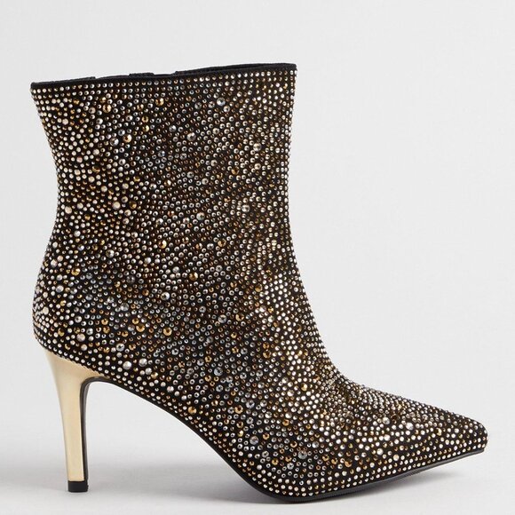 Torrid Embellished Pointed Toe Stiletto Bootie Sz 8.5 WW - Picture 5 of 12